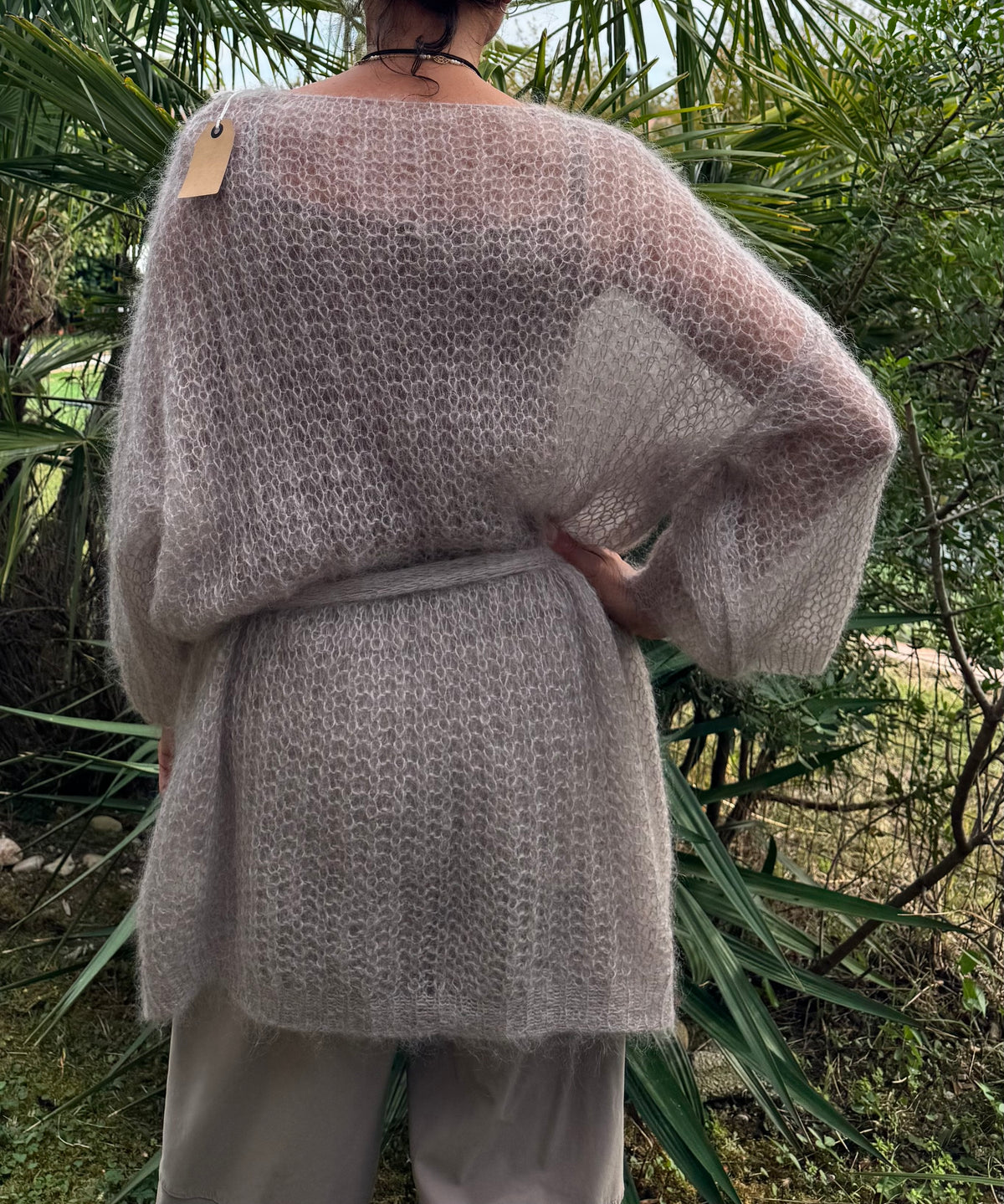 Maxi Maglione Mohair con Cintura