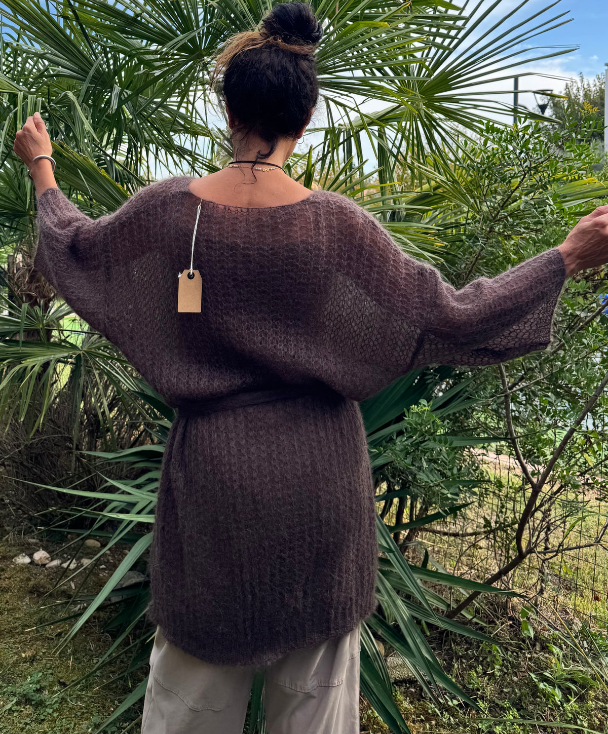 Maxi Maglione Mohair con Cintura