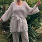 Maxi Maglione Mohair con Cintura