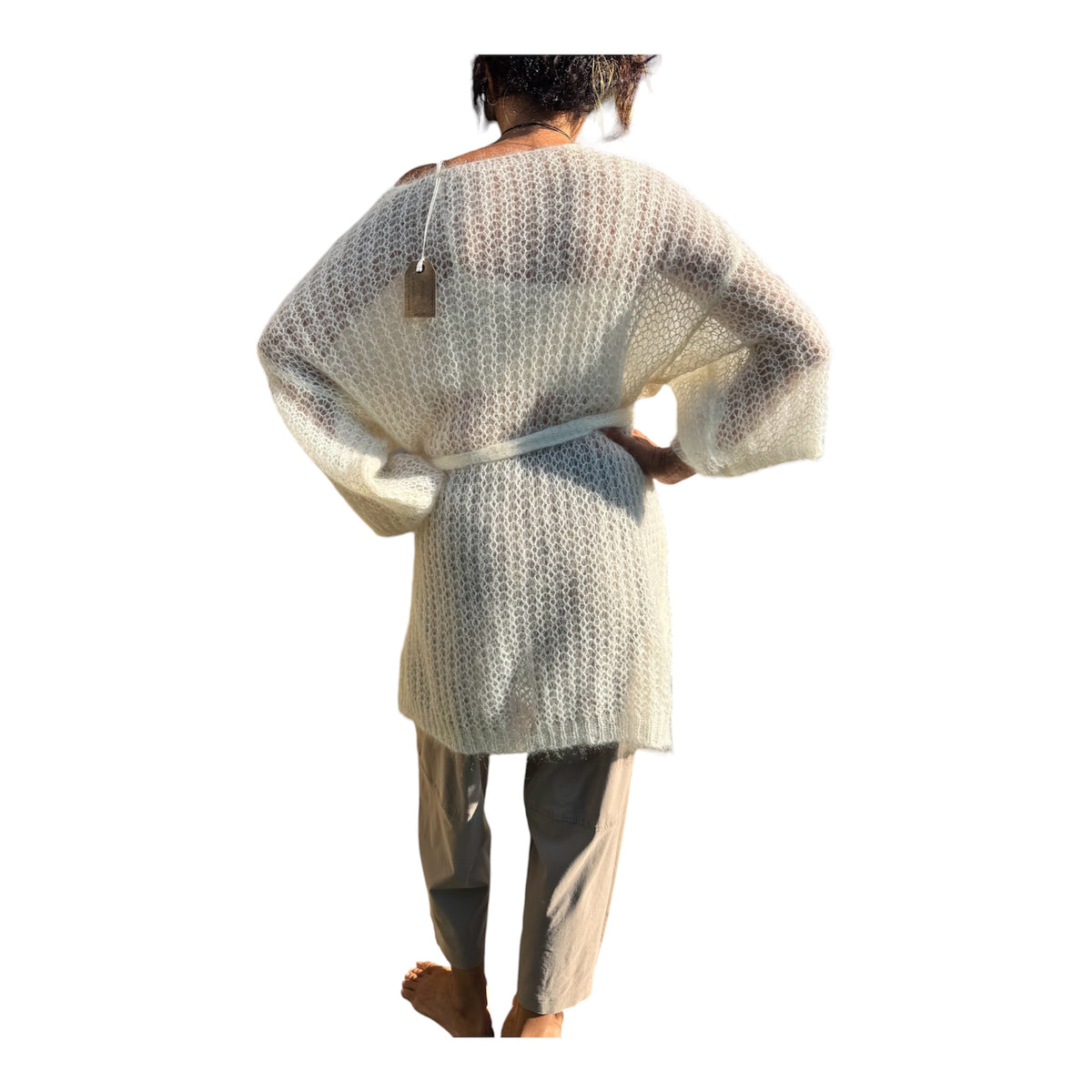 Maxi Maglione Mohair con Cintura