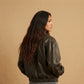Bomber Ecopelle Dark Brown
