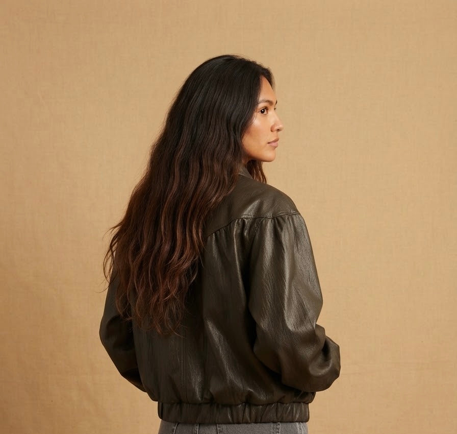 Bomber Ecopelle Dark Brown