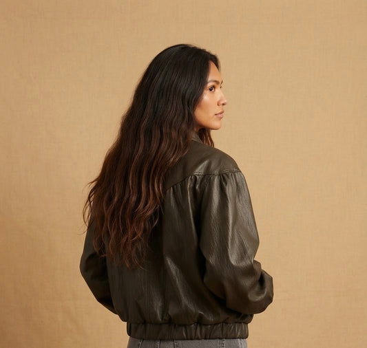 Bomber Ecopelle Dark Brown