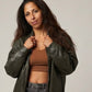 Bomber Ecopelle Dark Brown