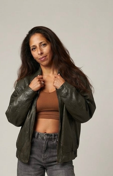 Bomber Ecopelle Dark Brown
