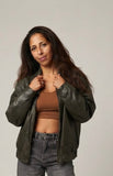 Bomber Ecopelle Dark Brown