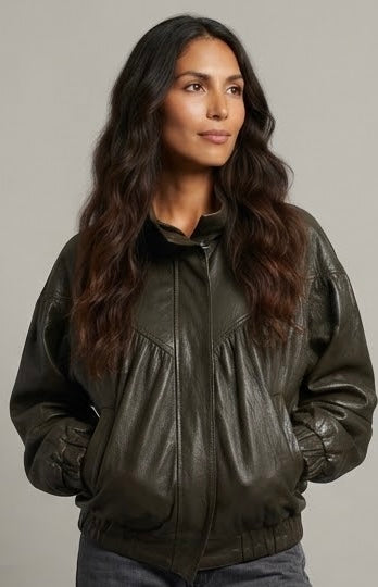 Bomber Ecopelle Dark Brown