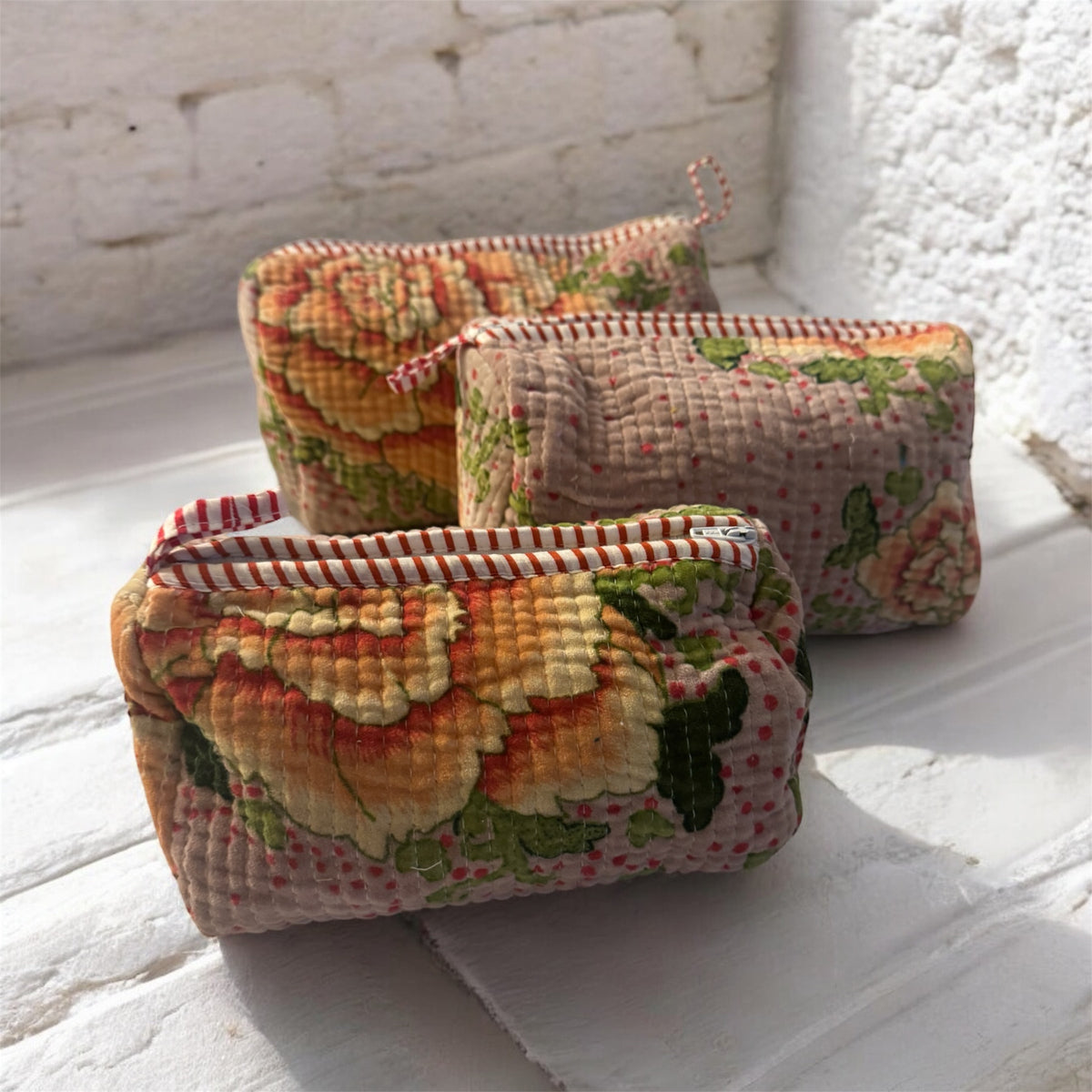 Pochette grande in cotone trapuntato