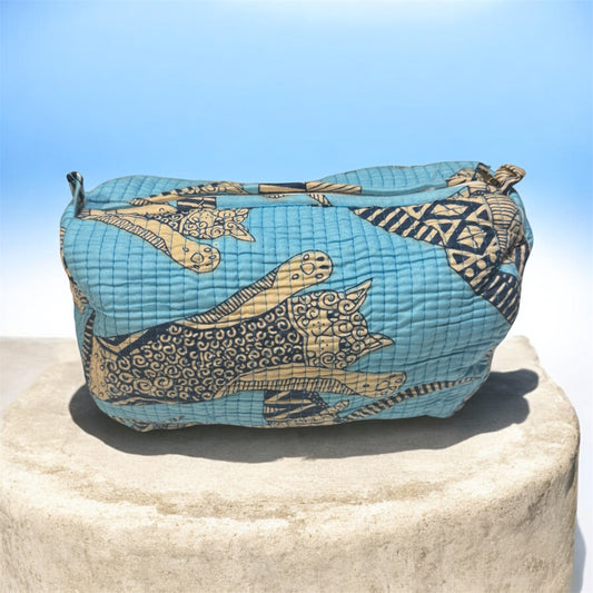 Pochette grande in cotone trapuntato